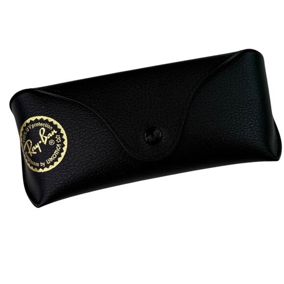 Authentic Ray Ban SUNGLASSES CASE, Eyeglasses Holder Snap Flap Front Black 6"L - Picture 7 of 8